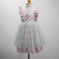 100% cotton fabric one year baby party dress