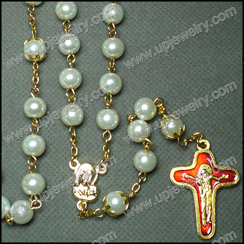 Glass Pearl Rosary (MPER-006A)