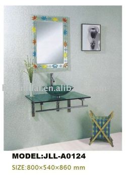 Glass Bathroom Vanity bathroom wash basin with vanity unit