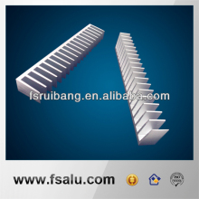 very smooth extruded heatsink cooler used in electronics