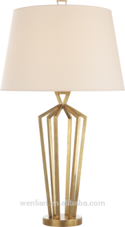 Decorative metal bedside table lamp for hotel