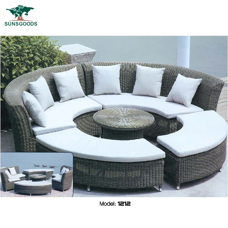 Modern Hot Sale Swimming Pool Style Courtyard Hotel Outdoor Leisure Rope Terrace Rattan Sofa Furniture