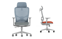 Reclining Fabric Ergonomic Office Chairs with Headrest