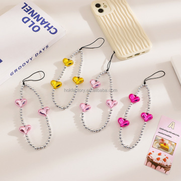 Beaded Phone Charm Rainbow Chain for Girls