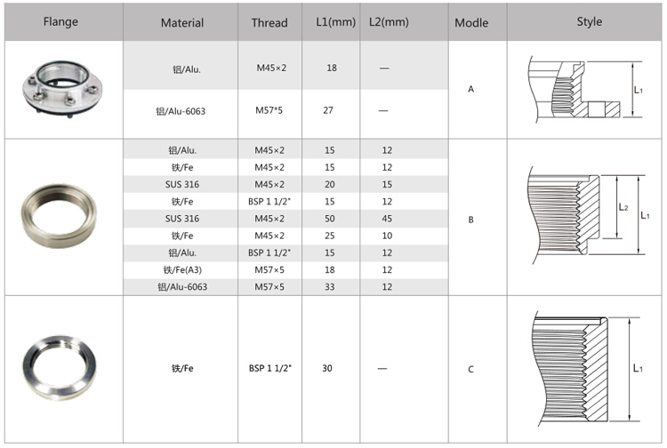 GLTV4 Aluminium Mechanical fuel and water tanks level gauge