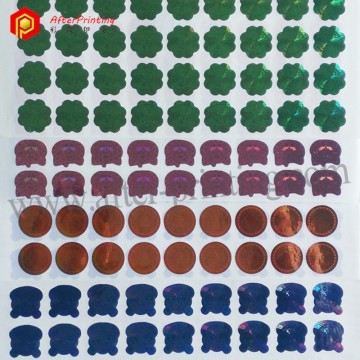 Tamper Evidence/Non-Residue Custom Pattern Laminated Paper Sticker