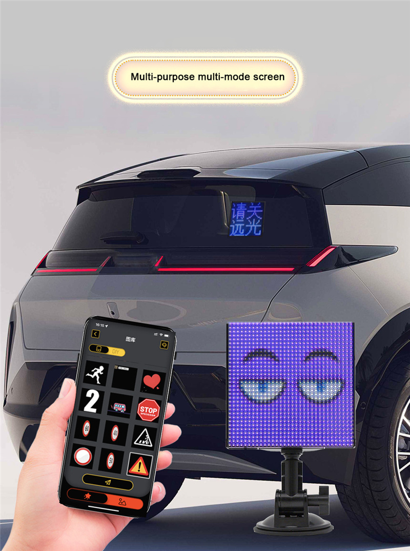 2023 new arrival Advertising Car LED Display Screen 32x32 Pixel DIY led smart screen for car