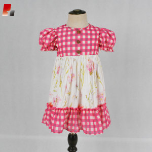 pretty toddler girls pink floral twirly dress