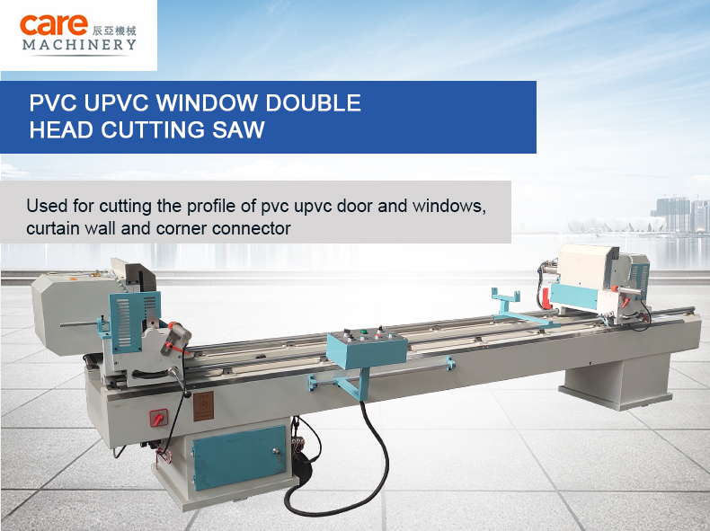 High Precision PVC UPVC Profile Window Door Double Mitre Cutting Saw Machine