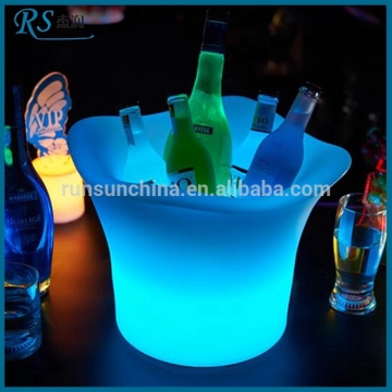 IB 502 cheap plastic beer bucket/ large plastic LED light bucket for beer club