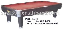 International Standard billiard table with 100% natural slate