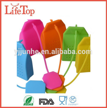 Set of 5 Assorted Colors Bag Shape Silicone Tea Infuser