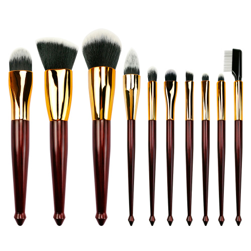 10-teiliges Make-up-Pinsel-Set für Gesicht und Augen