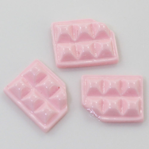 Cute Pink Resin Chocolate Figurine 3D Miniatures Flatback Cabochon Embellishments Scrapbooking Diy Slime Charm Accessories