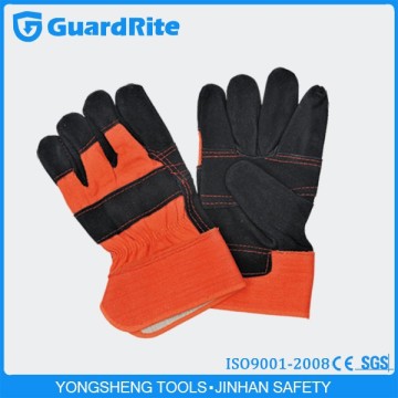 GuardRite Half Fabric Half Leather Gloves Hand Made Leather Gloves S-6005