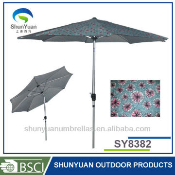 3M Aluminum Printed Garden Patio Outdoor Umbrella