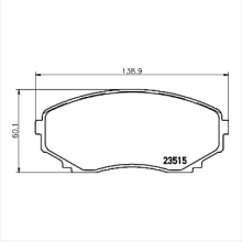 ODM OEM Rear Ceramic Brake Pads for Mitsubishi Pajero Sport