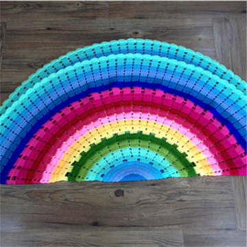 Crochet Knitted Floor Rug Crochet Circle Blanket Rug Mat