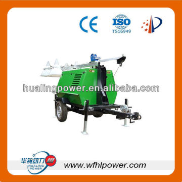 hot sale mobile light tower,10kva diesel light tower, high mast mobile light tower