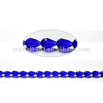 2016 Yiwu crystal beads, pujiang faceted water drop glass beads factory