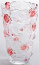 beautiful colored crystal vase