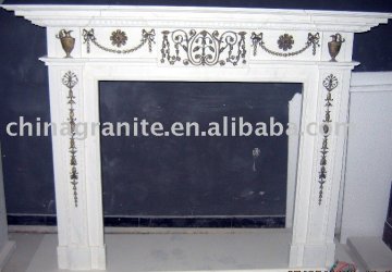 marble fireplace integrate with brozen