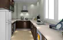 Minimalist style light gray kitchen countertop customization