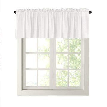 Rod Pocket Textured Flax Curtain Valance