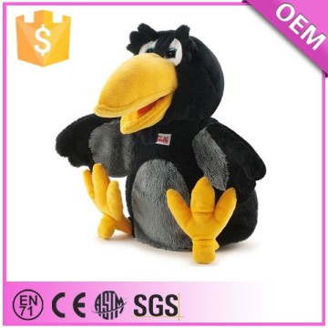 Factory price oe plush crow toy,stuffed crow
