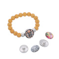 Bunte Shamballa Perlen Noosa Snap Armband mit DIY-Taste