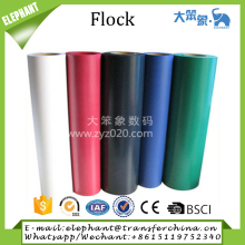 Wholesale Colorful shining flock heat transfer vinyl for textile