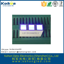 Double color common cathonde 3-segment LED bar graph voltage indicator