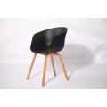 Modern wooden leg dining chair