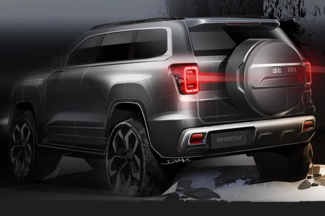 Baic Bj60 4WD SUV with 48V Light Mixed System Gas Car