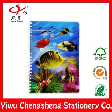 Flat picture custom 3d spiral notebook