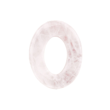 Clear Crystal Twist 18x23mm QQ Circle & Hollow Oval Pendant Beads