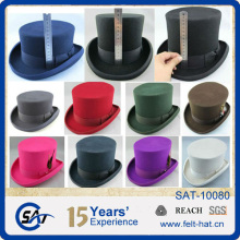 hot selling High quality wool felt black mini top hat