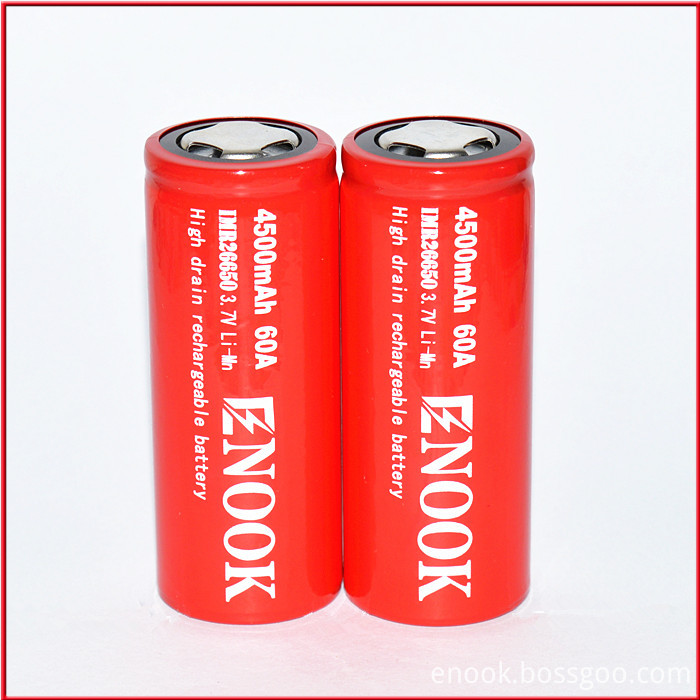 Enook 26650 3.7v 4500mah Li-ion Battery