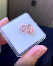 12.33ct Oval Fancy Intense Pink CVD Diamond