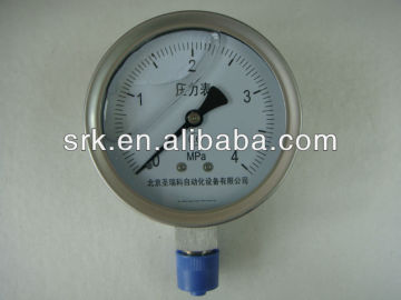 High quality industrial stainless steel silicone oil filled pressure gauges