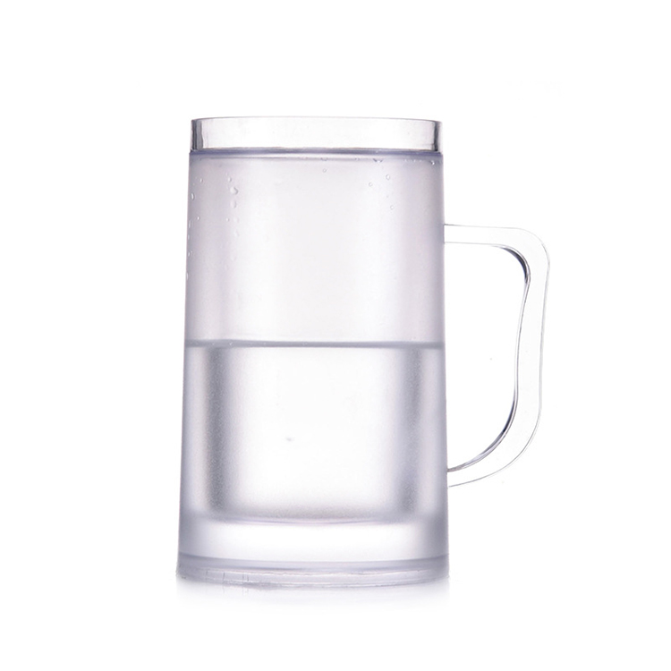 Sturdy Durable Plastic Beer Freezer Mugs, Cups, Double Wall Insulated Freezer Tumbler, Perfectly Cooling Glasses Mugs for Beer