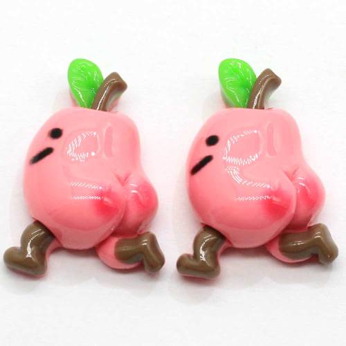 Kawaii Fruit Resin Beads Bunte Pfirsich Bananen Ornament Dekoration Craft Fashion Anhänger Schmuck Schmuck Verschönerung Store