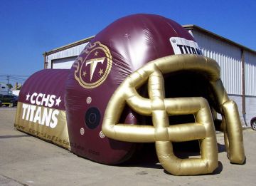 Inflatable football helmet tunnel, inflatable entrance tunnel, baseball inflatable sports tunnel