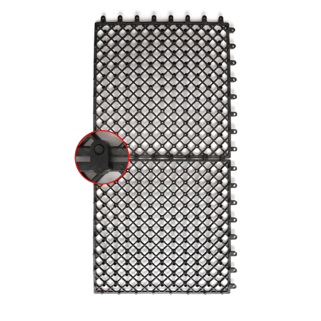 Snap in Easy Click Locking Recycled Plastic Grid Base for Composite Wood Plastic WPC Deck Tiles