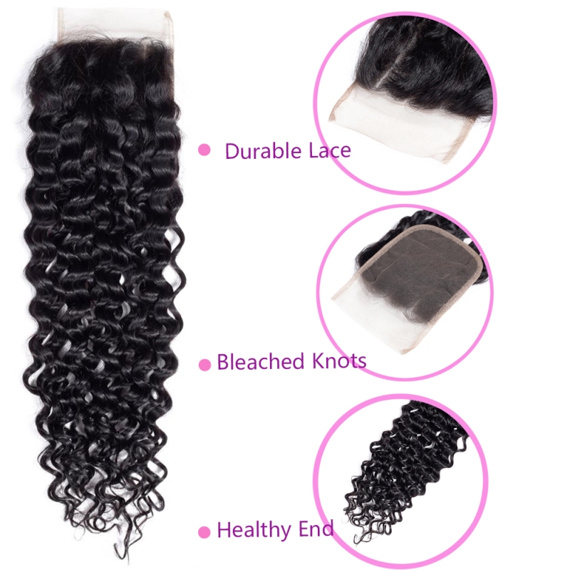 Li queen hair Raw unprocessed virgin peruvian hair bundles Jerry curly  hair bundles with closure