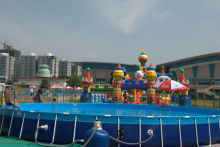 Lilytoys Blue Rectangular Steel Metal Frame Swimming Pools Pvc With En15649