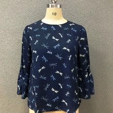 Women's polyester printed casual blouse