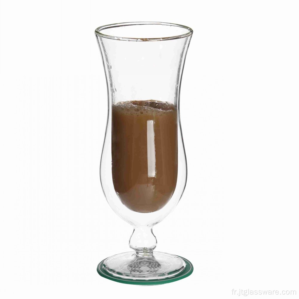 Tasses en verre à double paroi de poids borosilicaté