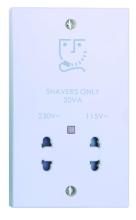 DUAL VOLTAGE SHAVER SOCKET NEON