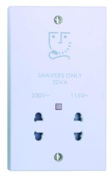 DUAL VOLTAGE SHAVER SOCKET NEON
